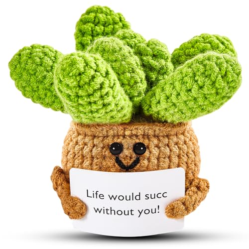 Hoedia Handgefertigtes emotionales Gurken-Geschenk, Gurken-Häkelpuppe, inspirierende Geschenke mit Karten, niedliche gestrickte lustige Unterstützung, Gurke, Kartoffel, Freund, Geburtstag (positive Hoedia Handgefertigtes emotionales Gurken-Geschenk, Gurken-Häkelpuppe, inspirierende Geschenke mit Karten, niedliche gestrickte lustige Unterstützung, Gurke, Kartoffel, Freund, Geburtstag (positive von Hoedia