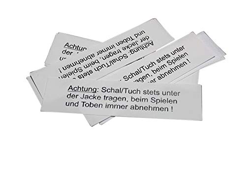 Hödtke Vertrieb 10 Textiletiketten - Warnhinweise für Schals! von Hödtke Vertrieb