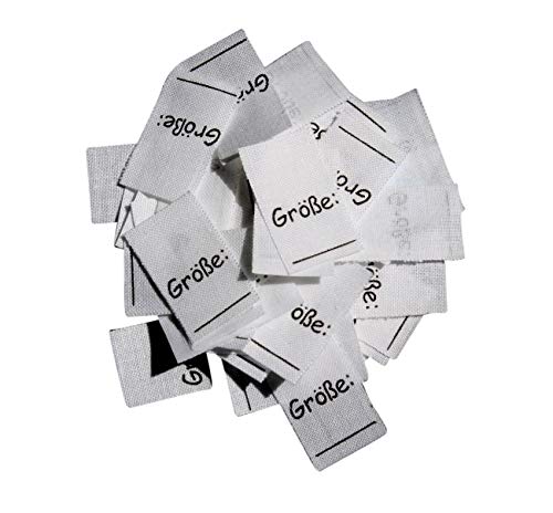 Hödtke Vertrieb 25 Textiletiketten Größe_ (Mischband - Schrift Comic Sans) von Hödtke Vertrieb