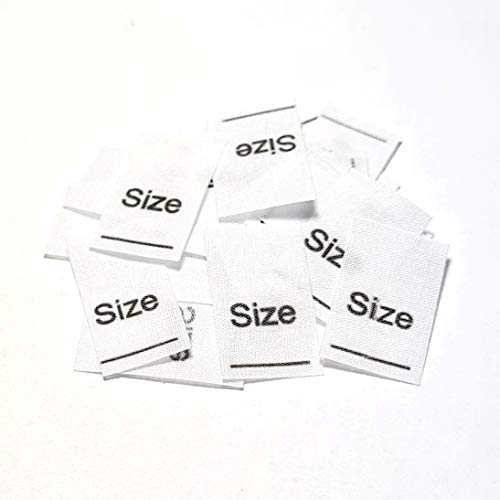 Hödtke Vertrieb 25 Textiletiketten Size_ (Mischband - Schrift Arial) von Hödtke Vertrieb