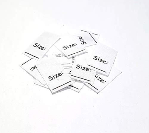 Hödtke Vertrieb 25 Textiletiketten Size_ (Mischband - Schrift Comic Sans) von Hödtke Vertrieb