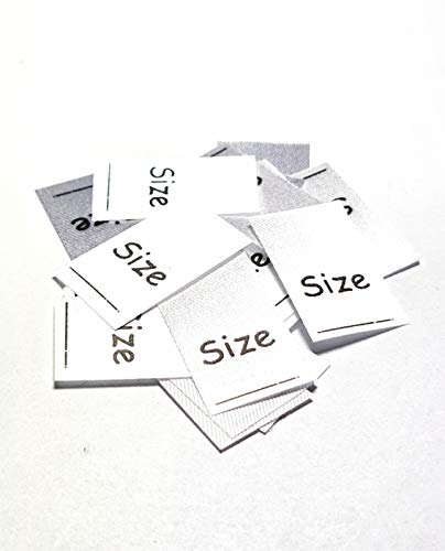 Hödtke Vertrieb 25 Textiletiketten Size_ (Polyester - Schrift Arial) von Hödtke Vertrieb