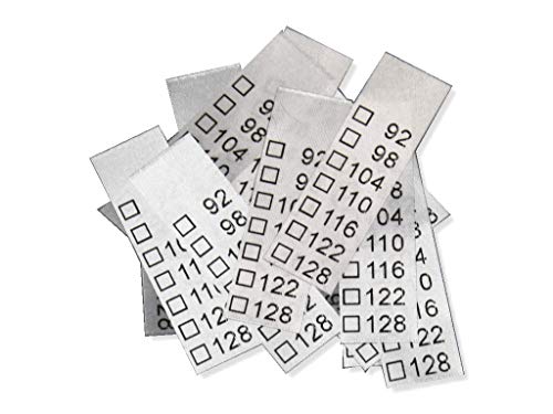 Hödtke Vertrieb 25 Textiletiketten Universal Kindergrößen 92-128 von Hödtke Vertrieb