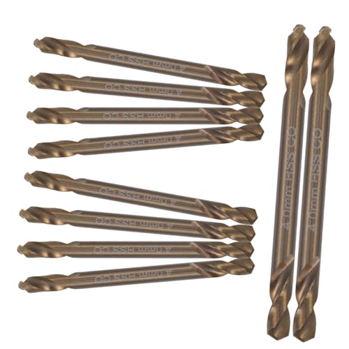 Hoement 10 Stück Teiliges Cobalt Stahl Bohrer Doppelseitig Gedrehte Metallbohrer Kurzer Schaft Verschleißfest Präzise für Gehärtetes Metall Edelstahl Aluminium Holz Aluminium und von Hoement
