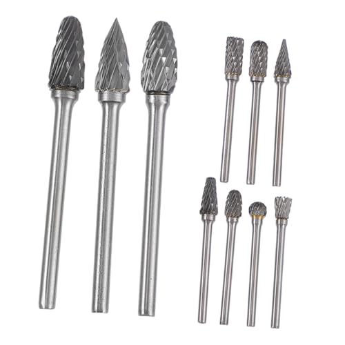 Hoement 10 Stück Teiliges Hartmetall frässtifte Doppelschnitt Wolframcarbid Burr Bits Langlebig und Robust für Holzschnitzerei Metallbearbeitung Entgraten und Polieren mit Universeller Hoement 10 Stück Teiliges Hartmetall frässtifte Doppelschnitt Wolframcarbid Burr Bits Langlebig und Robust für Holzschnitzerei Metallbearbeitung Entgraten und Polieren mit Universeller von Hoement