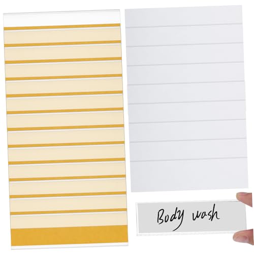 Hoement 100 Selbstkleber Etikett Rack Organisieren Name Inhaber klebrig farbig Klebstofftaschen Mülleimer Beschriftungen Drahtregal-Etikettenhalter Etiketten für Speisekörbe PVC von Hoement