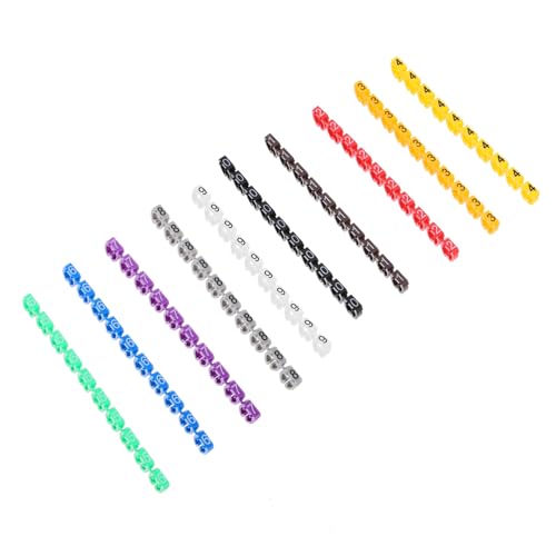 Hoement 100 Stück Kabelmarker Kunststoff Drahtnummern Röhren Stabil Langlebig für Drahtdurchmesser Kabelmarkierung Kabelbeschriftung Kabelmanagement Hoement 100 Stück Kabelmarker Kunststoff Drahtnummern Röhren Stabil Langlebig für Drahtdurchmesser Kabelmarkierung Kabelbeschriftung Kabelmanagement von Hoement