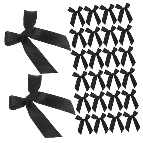 Hoement 100 Stück Kleine Schwarze Polyester Schleifen Mini Satinband Schleifen für DIY Handwerk Hochzeitsdeko Weihnachtsgeschenke Haaraccessoires Vielseitig Langlebig Hoement 100 Stück Kleine Schwarze Polyester Schleifen Mini Satinband Schleifen für DIY Handwerk Hochzeitsdeko Weihnachtsgeschenke Haaraccessoires Vielseitig Langlebig von Hoement