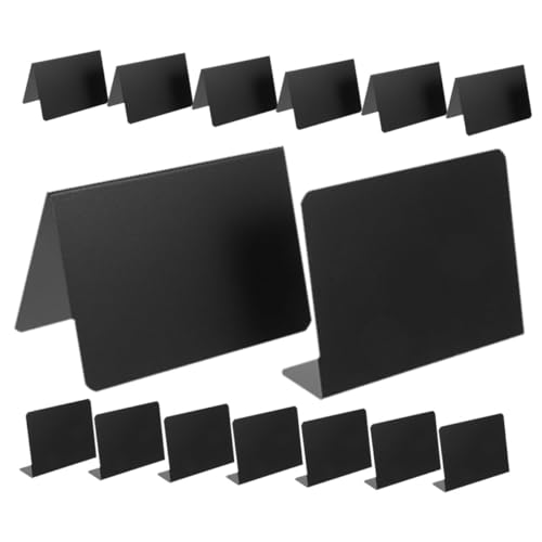 Hoement 12 Stück Teiliges Mini Kreidetafel Wiederbeschreibbare Tischschilder aus Mattiertem Acryl Handbeschreibbare Mini Blackboard Signs Hochzeit Deko Wiederverwendbar Leicht zu Reinigen von Hoement