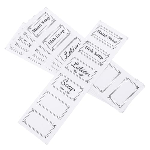 Hoement 12 Stück Wasserfeste Etiketten, Lotion Etiketten Für Flaschen, Handseife Und Lotion Etiketten, Reiseseifenproben Aufkleber, Duschglas Aufkleber, Duschgel Flaschen Etikett, von Hoement
