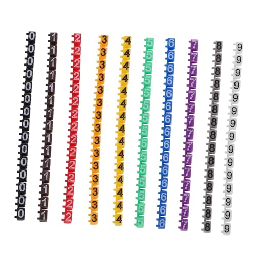 Hoement 150 Stück Bunte Kunststoff Kabelkennzeichnung Nummerierung Markierungsröhrchen für Mm² Kabel Kabelbeschriftung für Computer Ladegerät Organizer Hoement 150 Stück Bunte Kunststoff Kabelkennzeichnung Nummerierung Markierungsröhrchen für Mm² Kabel Kabelbeschriftung für Computer Ladegerät Organizer von Hoement
