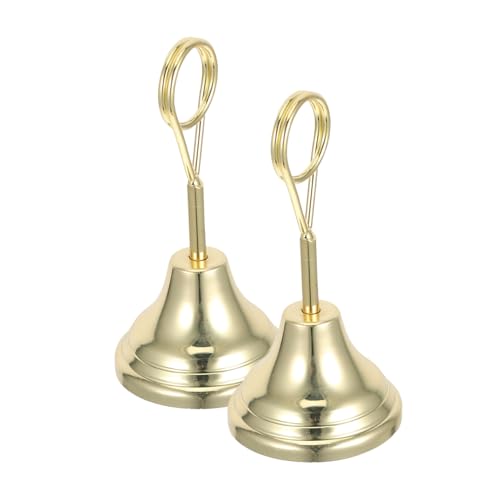 Hoement 2 Stück Metall Tischkartenhalter Gold Design Halt Kompakter Büro Organizer Für Visitenkarten Fotos Memo Notizen Schreibtisch Zubehör von Hoement