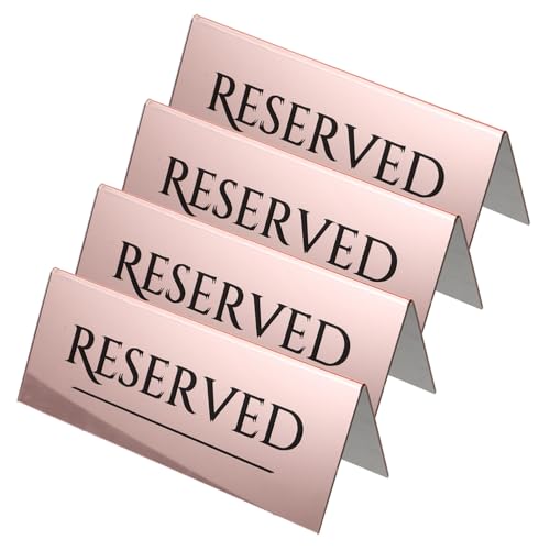 Hoement 4 Stück Elegante Reserviert Sitzschilder aus Acryl Roségold Stilvolle Platzreservierung für Hochzeit Restaurant und Besondere Anlässe Familienfreundliche Hoement 4 Stück Elegante Reserviert Sitzschilder aus Acryl Roségold Stilvolle Platzreservierung für Hochzeit Restaurant und Besondere Anlässe Familienfreundliche von Hoement