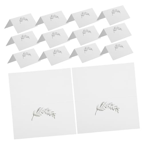 Hoement 50 Stück Grüne Sitzkarten mit Blattmuster Faltbare Tischkarten für Hochzeit Bankett Babyparty Blanko Platzkarten für Gäste Stabile Papierqualität Hoement 50 Stück Grüne Sitzkarten mit Blattmuster Faltbare Tischkarten für Hochzeit Bankett Babyparty Blanko Platzkarten für Gäste Stabile Papierqualität von Hoement