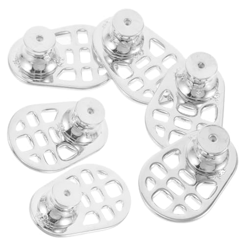 Hoement 6 Stück Ohrstecker Rückseiten Silber Earring Lifters für Hängende Ohren mit Sicherem Verschluss Stabiler Halt für Schwere Ohrstecker DIY Zubehör für Damen und Herren Vielseitig von Hoement