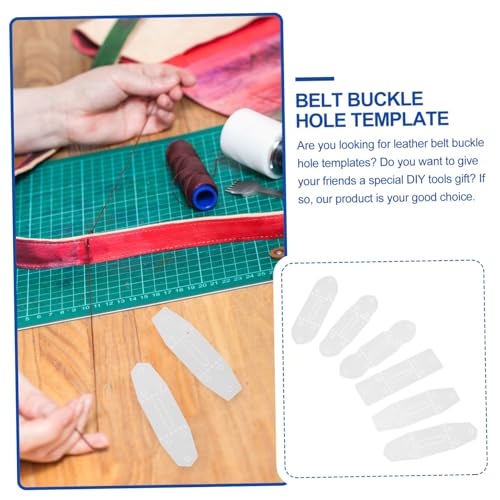 Hoement 6 Stück Teiliges Leder gürtelschlaufen PVC Punching DIY Lederhandwerk Werkzeug Modell für Präzise Gürtellochherstellung und Buckle Hole Template von Hoement