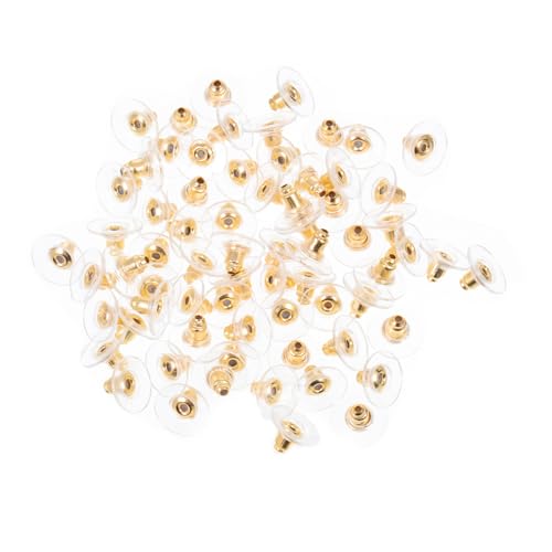 Hoement 600 Stück Ohrstecker Verschlüsse Praktische Ohrringstopper in Silber und Gold Leichter DIY Ohrstecker Ersatz Geeignet für Schmuckherstellung und Ohrfixierung von Hoement