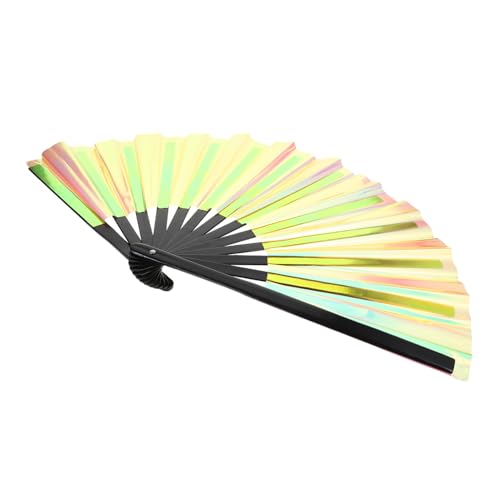 Hoement Faltbarer Handfächer aus Langlebigem PVC Leichter Tragbarer Chinesischer Handventilator mit Farbwechselndem als Tanz und Bühnenrequisite Party und Hochzeitsdekoration von Hoement