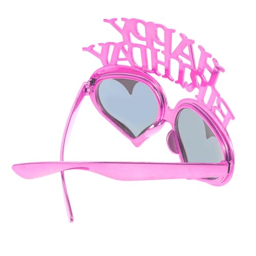 Hoement Herzförmige Partybrille Happy Birthday Brillen mit Kunststoffrahmen Leicht und Kompakt Fotorequisite für Geburtstagsfeier und Rosa Hoement Herzförmige Partybrille Happy Birthday Brillen mit Kunststoffrahmen Leicht und Kompakt Fotorequisite für Geburtstagsfeier und Rosa von Hoement