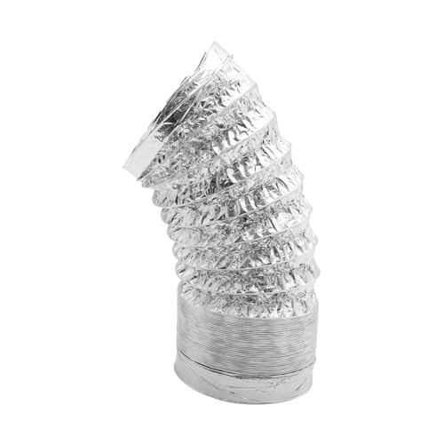 Hoement Hitzebeständiger Doppelwandiger Aluminium Flexschlauch Durchmesser Feuerfeste Beschichtung Flexibler Lüftungsschlauch für Abluft Hvac Bad Küche Gewächshaus Geräuscharm von Hoement