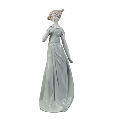 Hoement Porzellan Figur Frau Statue Elegante Porzellanfigur Tischdekoration Skulptur für Zuhause und Büro Handgefertigtes Tischornament Hoement Porzellan Figur Frau Statue Elegante Porzellanfigur Tischdekoration Skulptur für Zuhause und Büro Handgefertigtes Tischornament von Hoement
