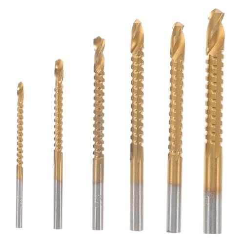 Hoement Teiliges Spiral Hss Titanbeschichtet mit Schrägklinge Verschleißfest Leichtes Design Seitlicher Schneidbohrer für Holz DIY und Handwerk Hoement Teiliges Spiral Hss Titanbeschichtet mit Schrägklinge Verschleißfest Leichtes Design Seitlicher Schneidbohrer für Holz DIY und Handwerk von Hoement