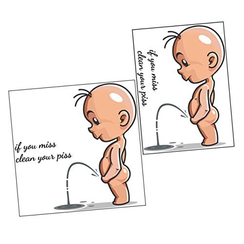 Hoement 2stücke Abnehmbare Wandsticker Für Toiletten Lustige Peeing Boy Aufkleber Aus Pvc Für Badezimmer Dekoration Einzigartige Wanddekoration Für Kinderzimmer Und Mehr von Hoement