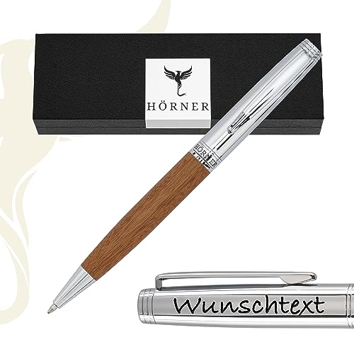 Hörner Legno Kugelschreiber mit Gravur I Mahagoniholz I Premium Design I Edle Geschenk-Box I Schreibfarbe Blau I Strichstärke M 1 mm I Drehkugelschreiber I Hochwertiger Holzkugelschreiber Hörner Legno Kugelschreiber mit Gravur I Mahagoniholz I Premium Design I Edle Geschenk-Box I Schreibfarbe Blau I Strichstärke M 1 mm I Drehkugelschreiber I Hochwertiger Holzkugelschreiber von Hörner