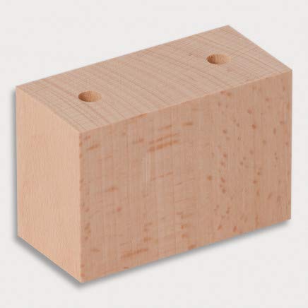 2X HOFMEISTER® Distanzklotz, unlackiert, aus Holz, 7,5 x 5 x 3,6 cm von Hofmeister Holzwaren