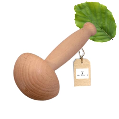2X HOFMEISTER® Stopf-Pilz, 12 cm, zum Stopfen von Löchern in der Kleidung, schützt die Finger vor der Nähnadel, 100% Naturprodukt aus EU Buchen-Holz, Reparien statt Wegwerfen von Hofmeister Holzwaren