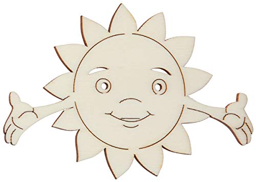 HOFMEISTER® Fensterbild aus Holz (Sonne mit Gesicht und 2 Händen) von Hofmeister Holzwaren