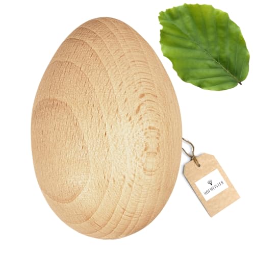 HOFMEISTER® Stopfei Nähhelfer aus Holz - Holzei Nähei Fingerhut aus Buchenholz, zum Stopfen von Löchern in der Kleidung, schützt die Finger vor der Nähnadel, 6 cm von Hofmeister Holzwaren