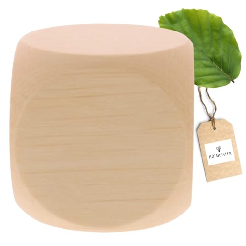 HOFMEISTER® Würfel aus Holz, 6 x 6 cm, für Kinder oder zum Spielen, 100% europäisches Naturprodukt, unbehandelt, aus heimischem Buchen-Holz, ohne Augenzahlen zum selber bemalen von Hofmeister Holzwaren