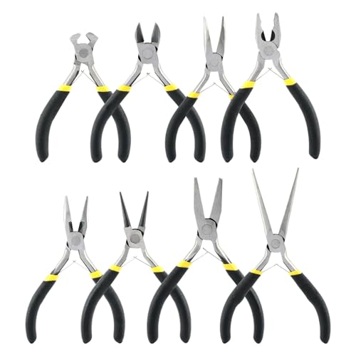 Hogurin Mini-Zangen-Set, 8-teilig, Spitzzange mit Komfortgriffen für Bastelarbeiten, elektronische Reparatur und Schmuck, Mehrzweck-Schmuckherstellungswerkzeuge Hogurin Mini-Zangen-Set, 8-teilig, Spitzzange mit Komfortgriffen für Bastelarbeiten, elektronische Reparatur und Schmuck, Mehrzweck-Schmuckherstellungswerkzeuge von Hogurin