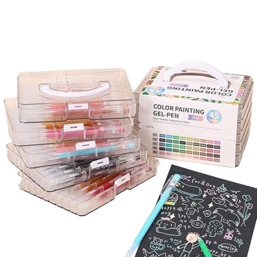 Hogvinnatil Farbige Gelstifte | Doodling Marker,Bunt Schreibset Mit Großer Tintenkapazität & Glatter Schrift Für Kinder Und Erwachsene Zum Zeichnen Kritzeln Kunst Gestalten & Scrapbooks Mit Hogvinnatil Farbige Gelstifte | Doodling Marker,Bunt Schreibset Mit Großer Tintenkapazität & Glatter Schrift Für Kinder Und Erwachsene Zum Zeichnen Kritzeln Kunst Gestalten & Scrapbooks Mit von Hogvinnatil
