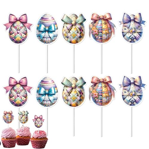 Hogvinnatil Osterei -Cupcake -Topper, Osterbecher -Kuchen -Topper - Eiformige 10-süße farbenfrohe Speisen Picks - Tag Party Geburtstag Cupcake Topper für Ostern Thema Frühling Geburtstag Hogvinnatil Osterei -Cupcake -Topper, Osterbecher -Kuchen -Topper - Eiformige 10-süße farbenfrohe Speisen Picks - Tag Party Geburtstag Cupcake Topper für Ostern Thema Frühling Geburtstag von Hogvinnatil