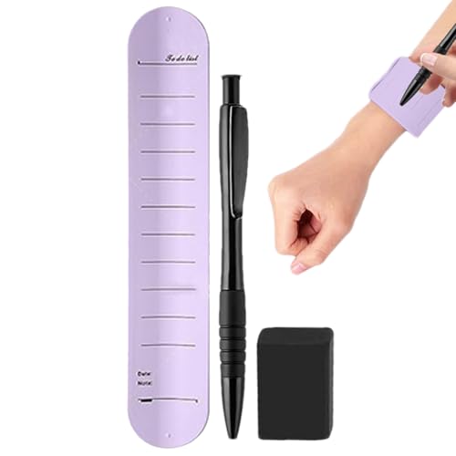 Hogvinnatil Pad Memo Handgelenk, Armband für Ohrfeigen, tragbar, mit Stift und Radiergummi – Armband aus Silikon, wasserdicht, für Fitnesserinnerung von Hogvinnatil