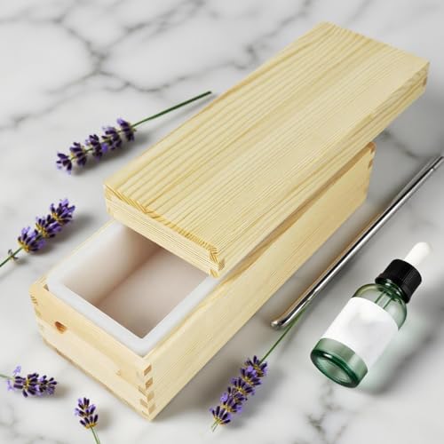 Hogvinnatil Seifenformen | Flexible Rechteckige Silikon Laibform Mit Holzkasten,1300ml Förmchen Mit Einfacher Entformung Für Handarbeit Projekte Wie Handgemachte Schokolade Kuchen Pudding Hogvinnatil Seifenformen | Flexible Rechteckige Silikon Laibform Mit Holzkasten,1300ml Förmchen Mit Einfacher Entformung Für Handarbeit Projekte Wie Handgemachte Schokolade Kuchen Pudding von Hogvinnatil