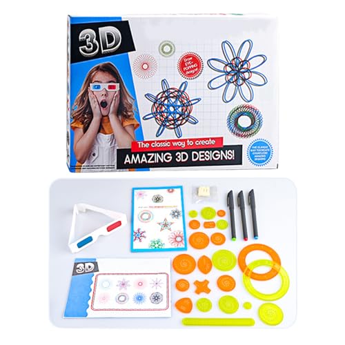 Hogvinnatil Spiral-Kunst,3D-Spiral-Set - Kreatives Malschablonen-Spielzeug Multifunktionaler Bastelbedarf Für Zuhause Schule Familie Geburtstag Hogvinnatil Spiral-Kunst,3D-Spiral-Set - Kreatives Malschablonen-Spielzeug Multifunktionaler Bastelbedarf Für Zuhause Schule Familie Geburtstag von Hogvinnatil
