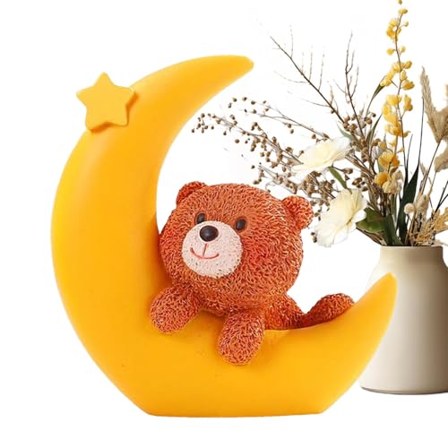Hogvinnatil - und Mondkuchentopper, Bär schlafen auf Mondkuchen Topper - Desktop -Figuren | ative Tabletop Ornament, Kuchenation Mondbärskulptur für Heimtisch Hogvinnatil - und Mondkuchentopper, Bär schlafen auf Mondkuchen Topper - Desktop -Figuren | ative Tabletop Ornament, Kuchenation Mondbärskulptur für Heimtisch von Hogvinnatil