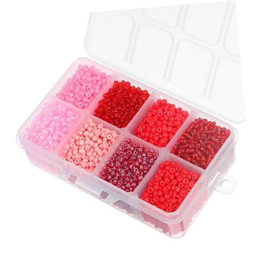 Hohopeti 1 Box Buntes Perlenset Schmuck Glatte Perlen Winzige Bastelperlen Armband Abstandsperlen Freundschafts Taillenperlen Perlen Zur Armbandherstellung Abstandsperlen Für von Hohopeti