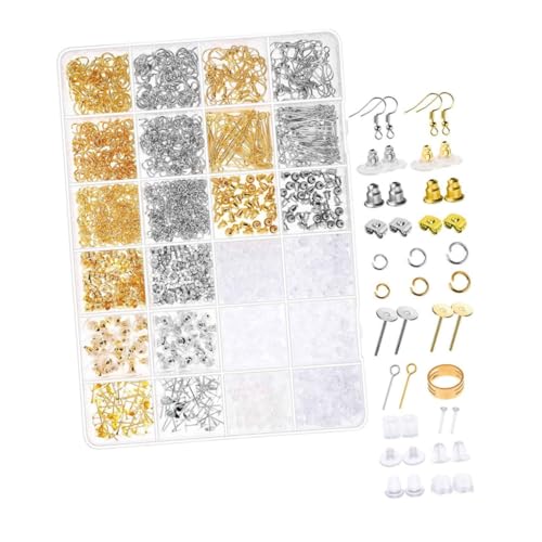 Hohopeti 1 Satz DIY Ohrschmuck Zubehör Ohrringe Stecker Ohrstecker Earring Findings für Selbstgemachte Schmuckstücke für Anfänger und Profis Hochwertigem Gefertigt von Hohopeti