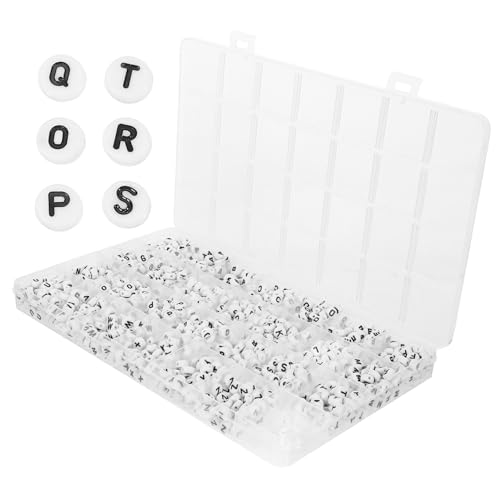 Hohopeti 1 Schachtel Acryl Buchstabenperlen Bicolor DIY Schmuck Perlen für Armbänder Halsketten Basteln Erwachsene Hohopeti 1 Schachtel Acryl Buchstabenperlen Bicolor DIY Schmuck Perlen für Armbänder Halsketten Basteln Erwachsene von Hohopeti
