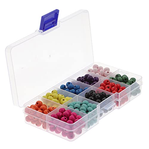 Hohopeti 1 Schachtel Bunte Holzperlen Mix Runde DIY Bastelperlen für Schmuckherstellung Armband Zubehör Natürliche Holzkugeln für Kreative Handwerksprojekte und Geschenkideen von Hohopeti