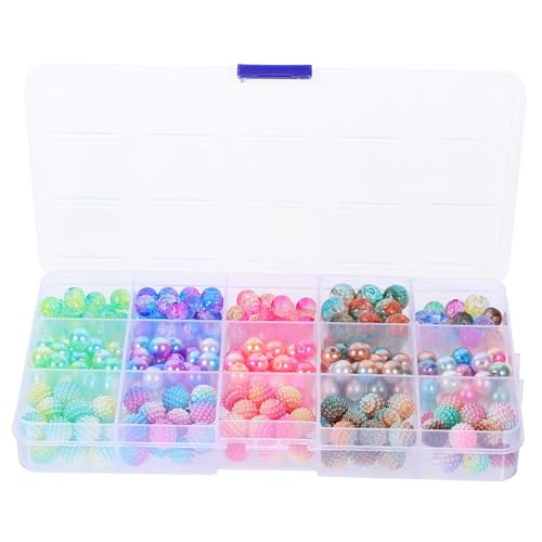 Hohopeti 1 Schachtel Fächer Farbverlauf Abs Acryl Imitationsperlen Schmuckperlen DIY Bastelperlen für Halsketten Armbänder ca Box Schmuckherstellung Zubehör von Hohopeti