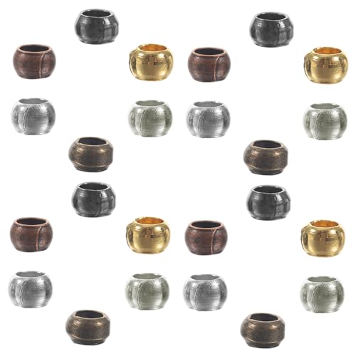 Hohopeti 1 Schachtel Kupfer Spacer Perlen Große Loch Bastelperlen für Armband Schmuckherstellung Farben DIY Metall Perlen für Halskette und Charms Glatte Oberfläche Vintage Stil für Hohopeti 1 Schachtel Kupfer Spacer Perlen Große Loch Bastelperlen für Armband Schmuckherstellung Farben DIY Metall Perlen für Halskette und Charms Glatte Oberfläche Vintage Stil für von Hohopeti