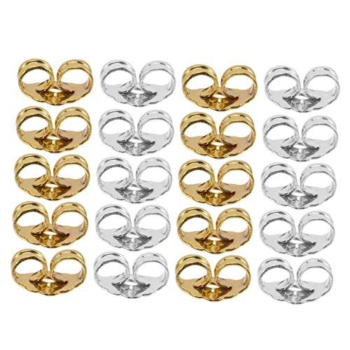 Hohopeti 10 Paare Hypoallergene Ohrstecker Verschlüsse aus Langlebigem Material als Ersatz für Schwere Ohrstecker Eleganter Schmuckzubehör für Damen mit Flachem Verschluss Hohopeti 10 Paare Hypoallergene Ohrstecker Verschlüsse aus Langlebigem Material als Ersatz für Schwere Ohrstecker Eleganter Schmuckzubehör für Damen mit Flachem Verschluss von Hohopeti