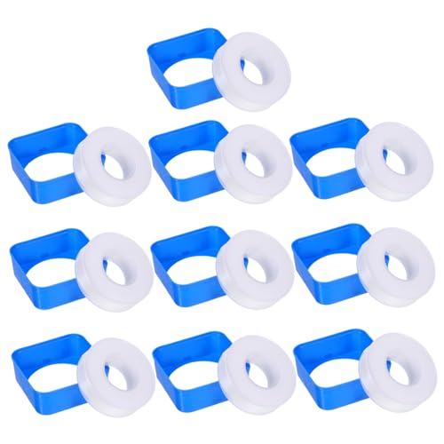 Hohopeti 10 Rollen Ptfe-klebeband Für Wasserleitungen, Langlebig Und Wasserdicht, Für Küchenspülenrohre, Gartenrohre, Auslaufsicheres Und Hitzebeständiges Klebeband von Hohopeti