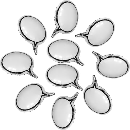 Hohopeti 10 Stück Beschreibbare Sprechblasen Folienballons aus Aluminiumfolie Langlebige Party-deko für Geburtstage Hochzeiten Events DIY Botschaften Personalisieren Hohopeti 10 Stück Beschreibbare Sprechblasen Folienballons aus Aluminiumfolie Langlebige Party-deko für Geburtstage Hochzeiten Events DIY Botschaften Personalisieren von Hohopeti