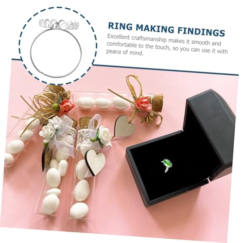 Hohopeti 10 Stück Edelstahl Ringrohlinge Schmuckbasis für DIY Schmuckherstellung Metallring Trays zum Basteln Personalisierter Fingerringe Robustes Zubehör für Kreative Handwerksprojekte von Hohopeti